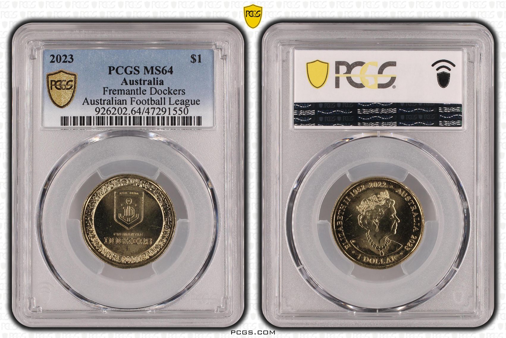 AFL- Fremantle Dockers, One Dollar, 2023, PCGS MS 64