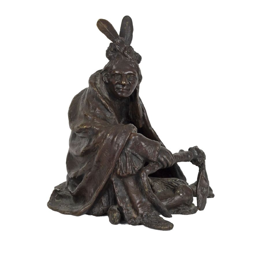 Carl Kauba (1865-1922) Seated Indian