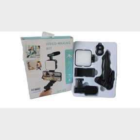 Vlogging Kit with Tripod LED video light and phone holder