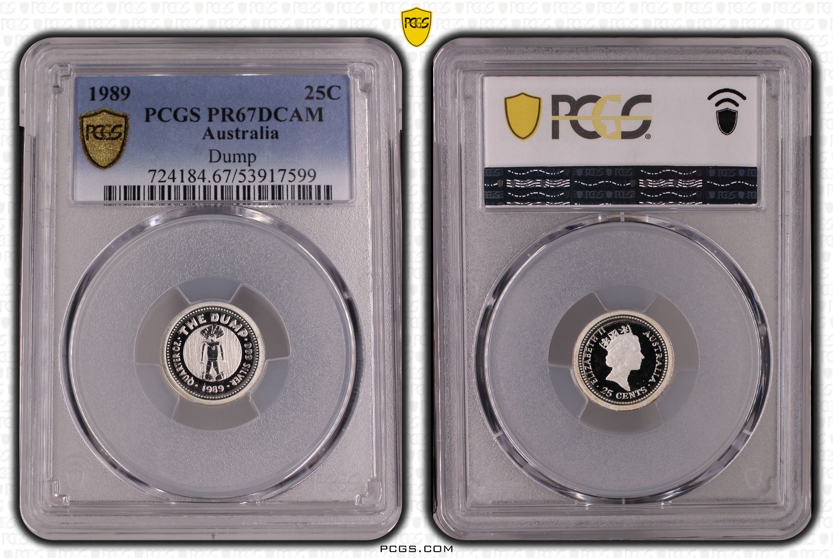 Dump, Twenty Five Cent, 1989, PR67DCAM