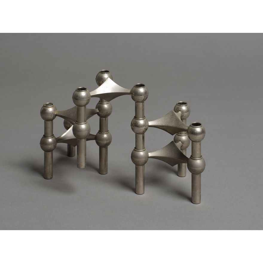 Werner Stoff and Hans Nagel for BMF 'A set of five interlocking candlesticks'