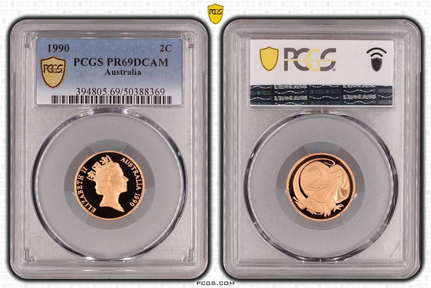 Two Cent, 1990, Pcgs Pr69dcam