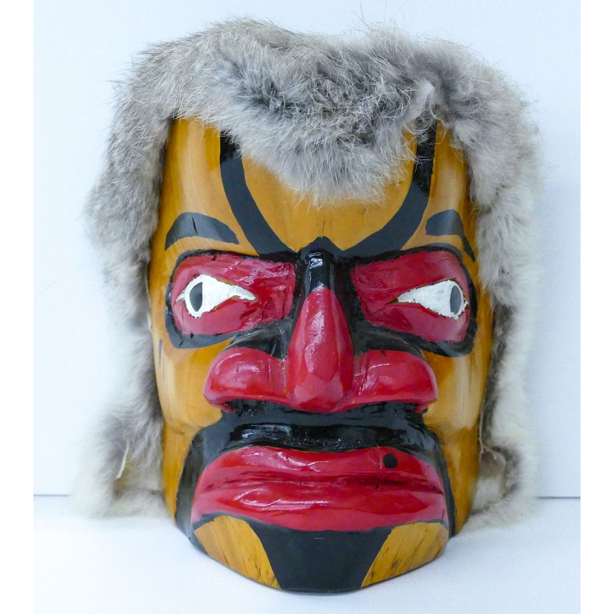 Glenn Wellman (S'Klallam) ''Sasquatch'' Cedar Mask 8''x6''