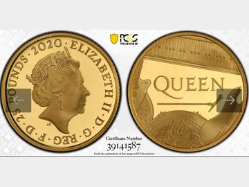 2020 ELIZABETH II MUSIC LEGENDS 'QUEEN' GOLD 1/4oz PROOF £25 COIN PR69 DCAM