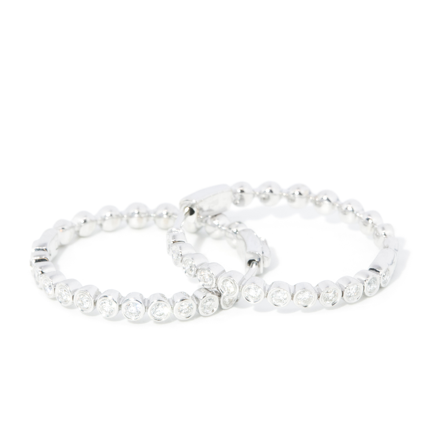18ct Diamond Hoop Earrings