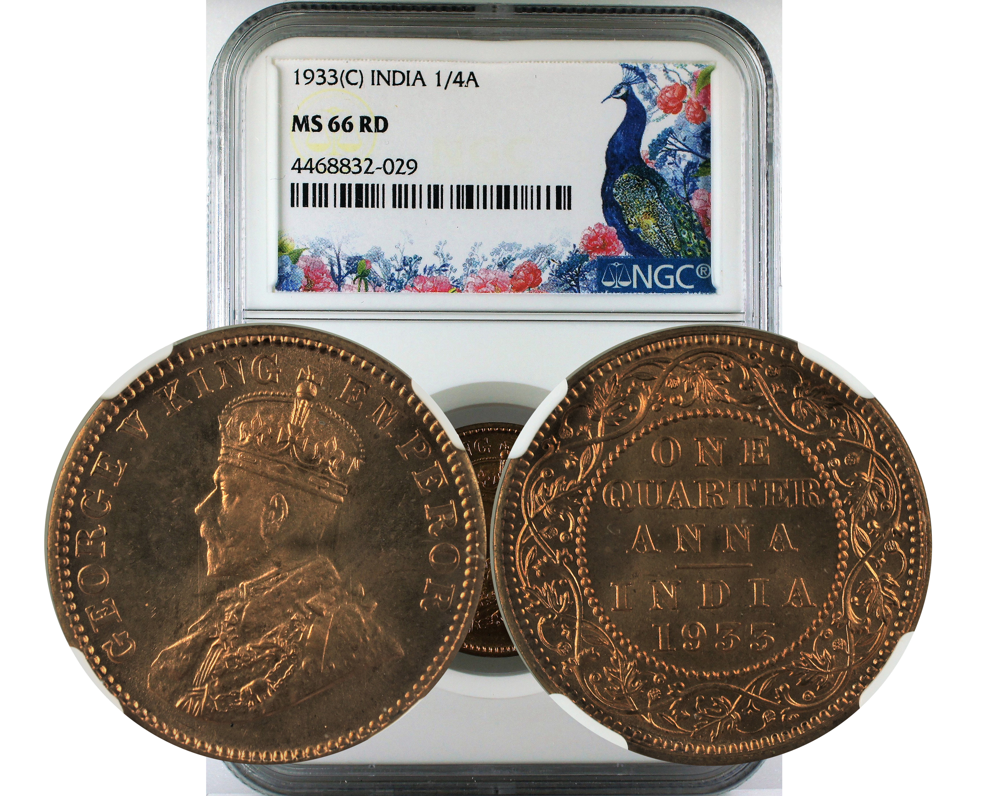 1933(C) INDIA 1/4A MS 66 RD