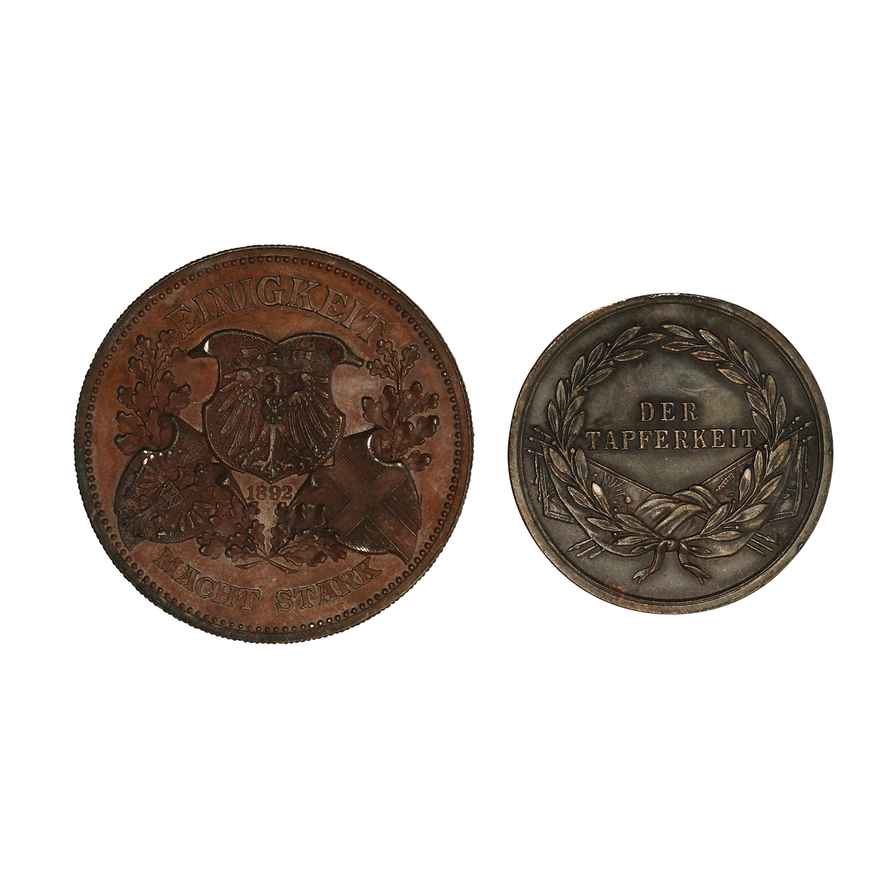 Austria, Pair, Franz Josef, 1892, aUNC