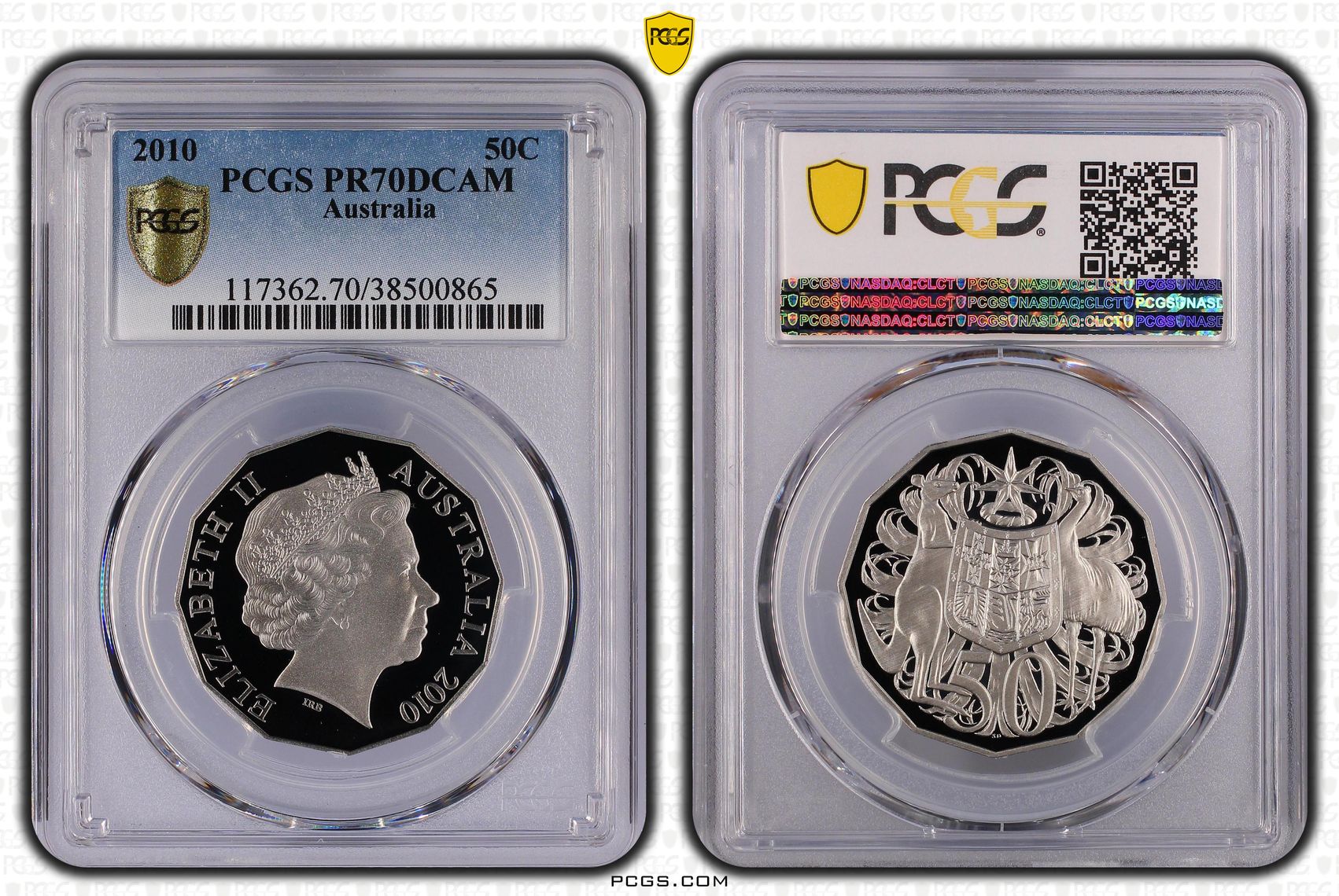 314 · 2010 Australia Fifty Cent, 50c Proof PCGS - PR70DCAM POP 30/0 -865