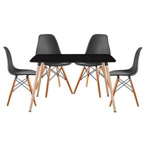 Nordic Design Rectangular Dining Table Black - No screws