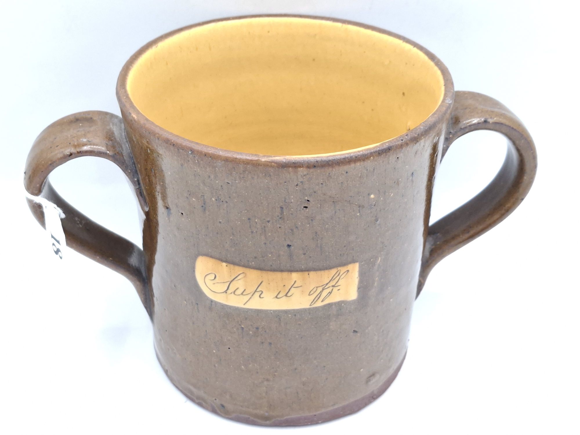 Isaac Button Slip Ware Pottery Loving Cup