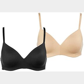 CALVIN KLEIN WOMENS 2-PACK LIGHTLY LINED WIREFREE BRA SZ LG