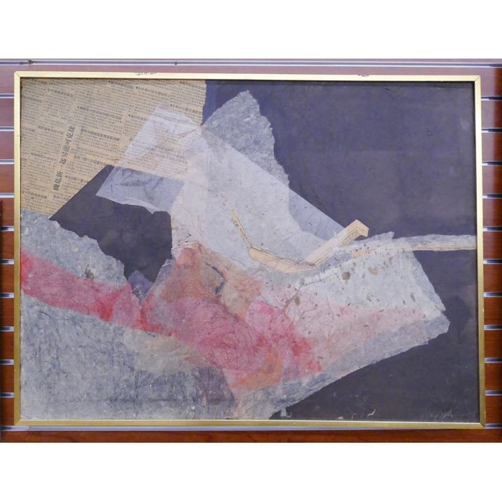 Doug Housen Midcentury Collage Artwork Framed- 31x41''