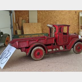 Antique cast iron International Harvestor dump truck