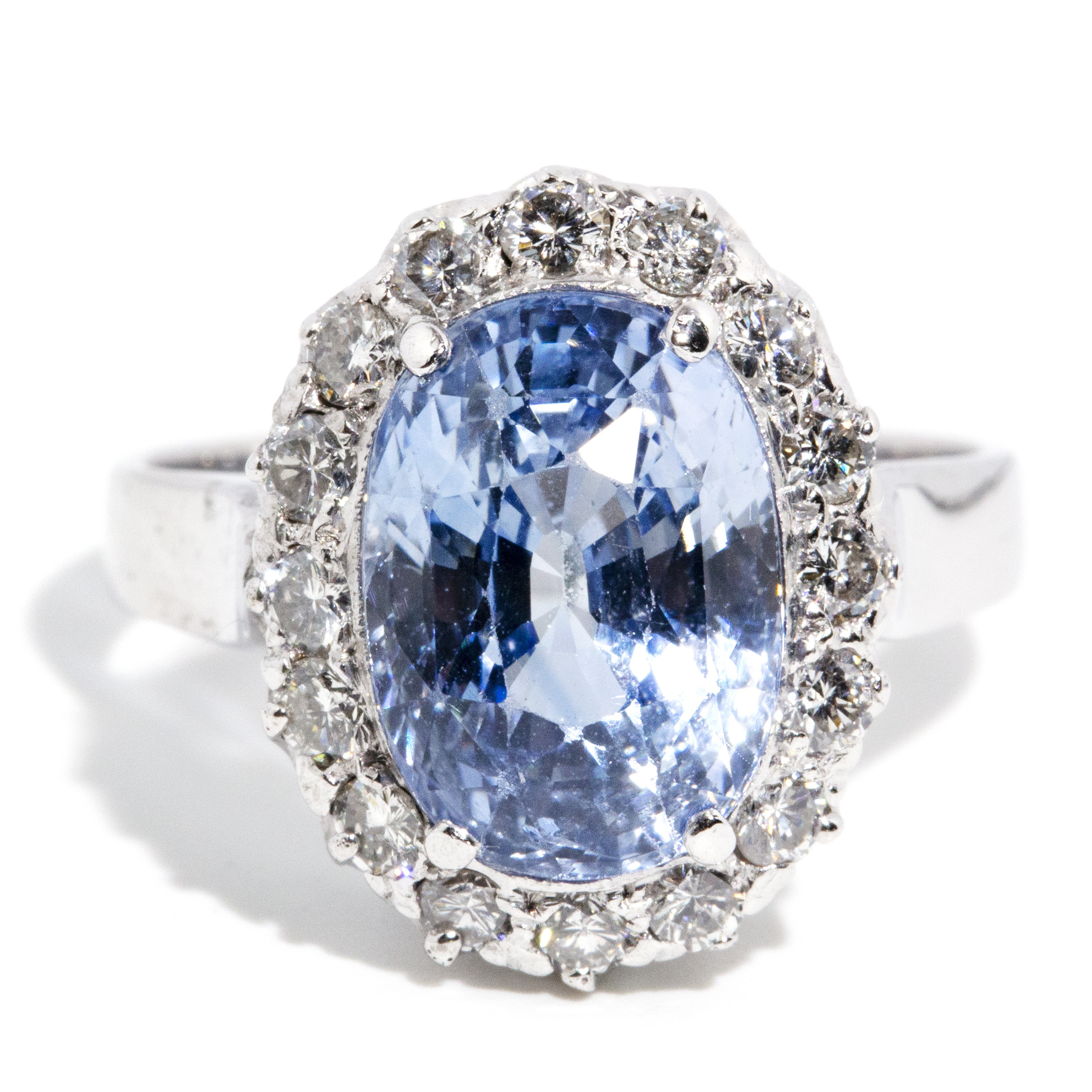 161 · 7.30 Carat Ceylon Sapphire & Diamond Ring