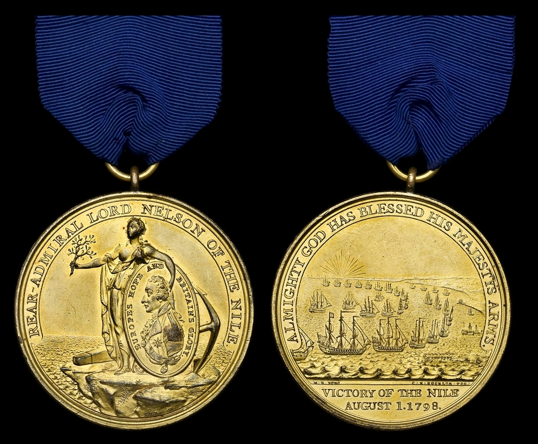 Alexander Davison's Medal for The Nile 1798, bronze-gilt, fitted with ...
