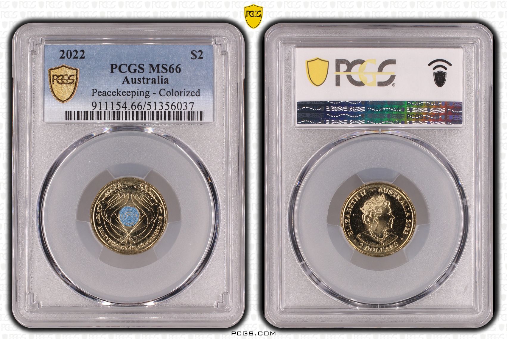 Peacekeeping - Colorized, Two Dollar, 2022, PCGS MS66