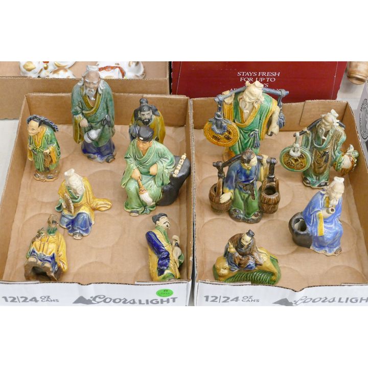 2 Boxes Chinese Shiwan Mudmen Figures 12pc