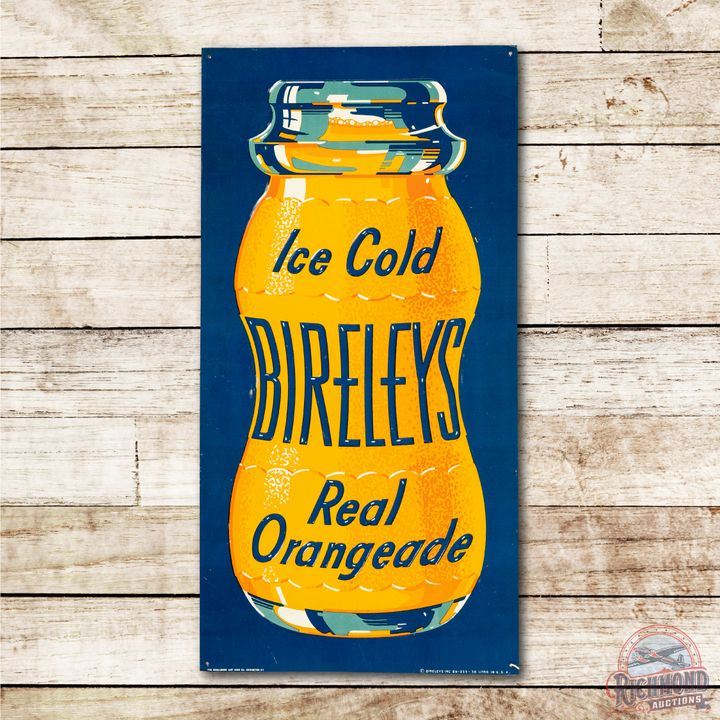 Ice Cold Bireley's Real Orangeade Metal Sign TAC 8.75