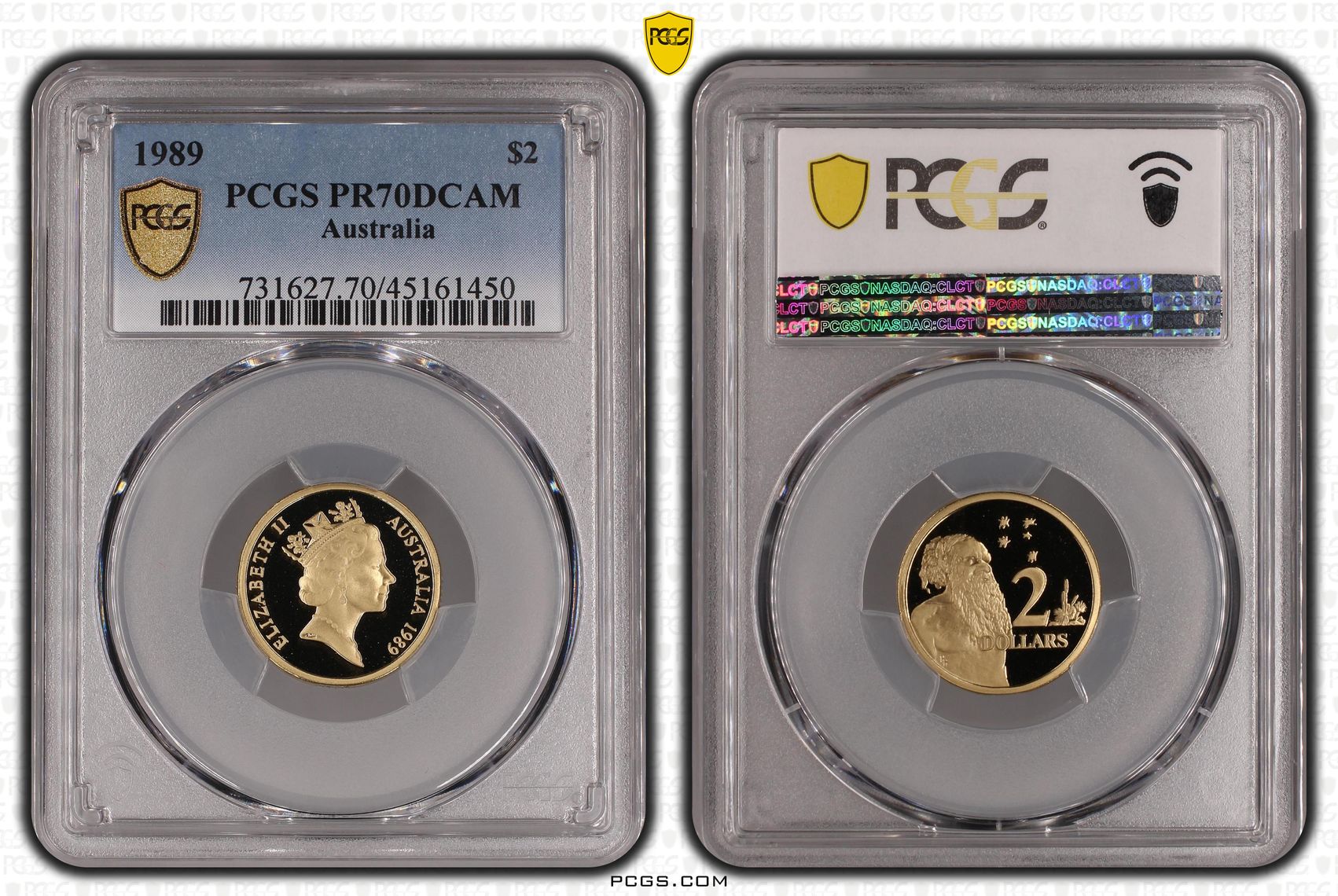 Elizabeth II, Two Dollar, 1989, PCGS PR 70DCAM
