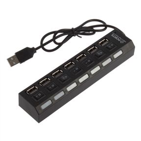 7 Ports USB 2. 0 Hub High Speed USB Hub Black | ONE USB PORT DEFECTIVE