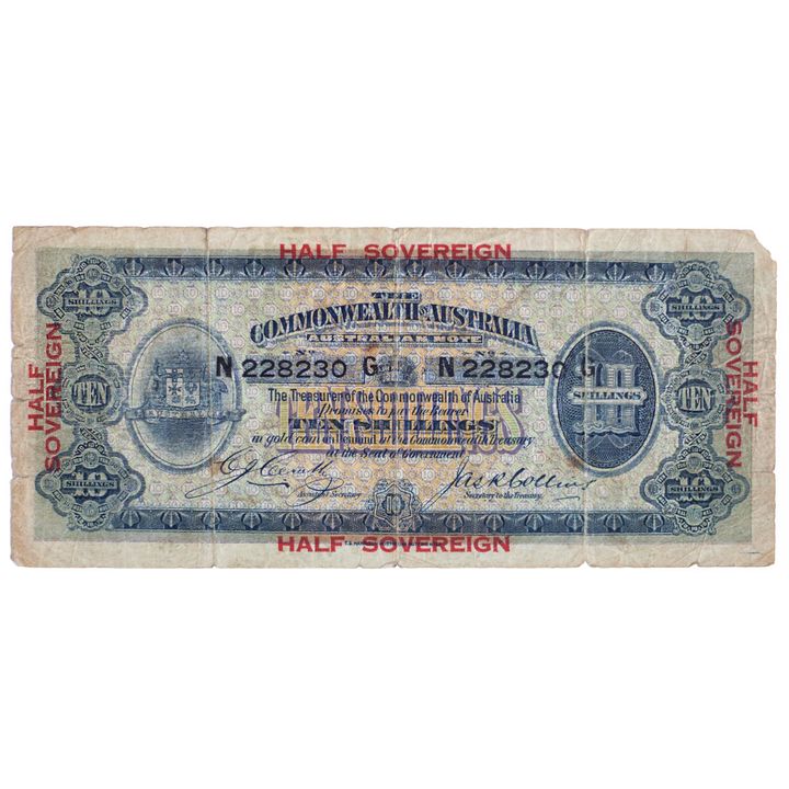 Cerutty/Collins, Ten Shillings, 1918, Good