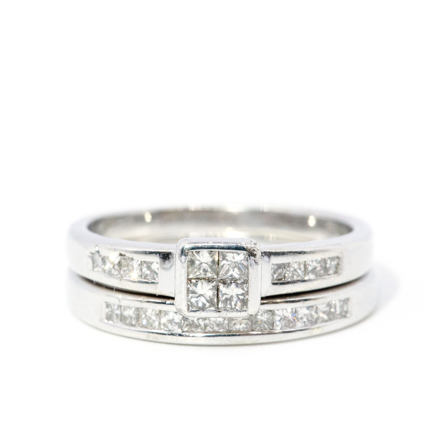 Two 9ct Gold Diamond Rings