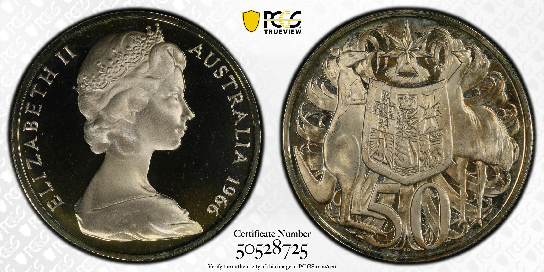 Fifty Cent, 1966, PCGS PR68DCAM