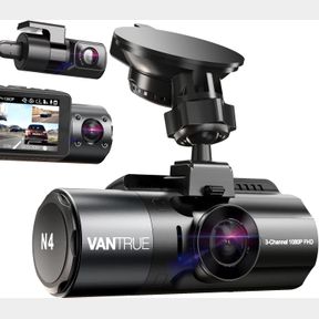 VANTRUE N4 3 CHANNEL DASH CAM, 4K+1080P FRONT AND REAR, 1440P+1440P FRONT AND INSIDE, 1440P+1440P+1080P THREE WAY TRIPLE CAR CAMER