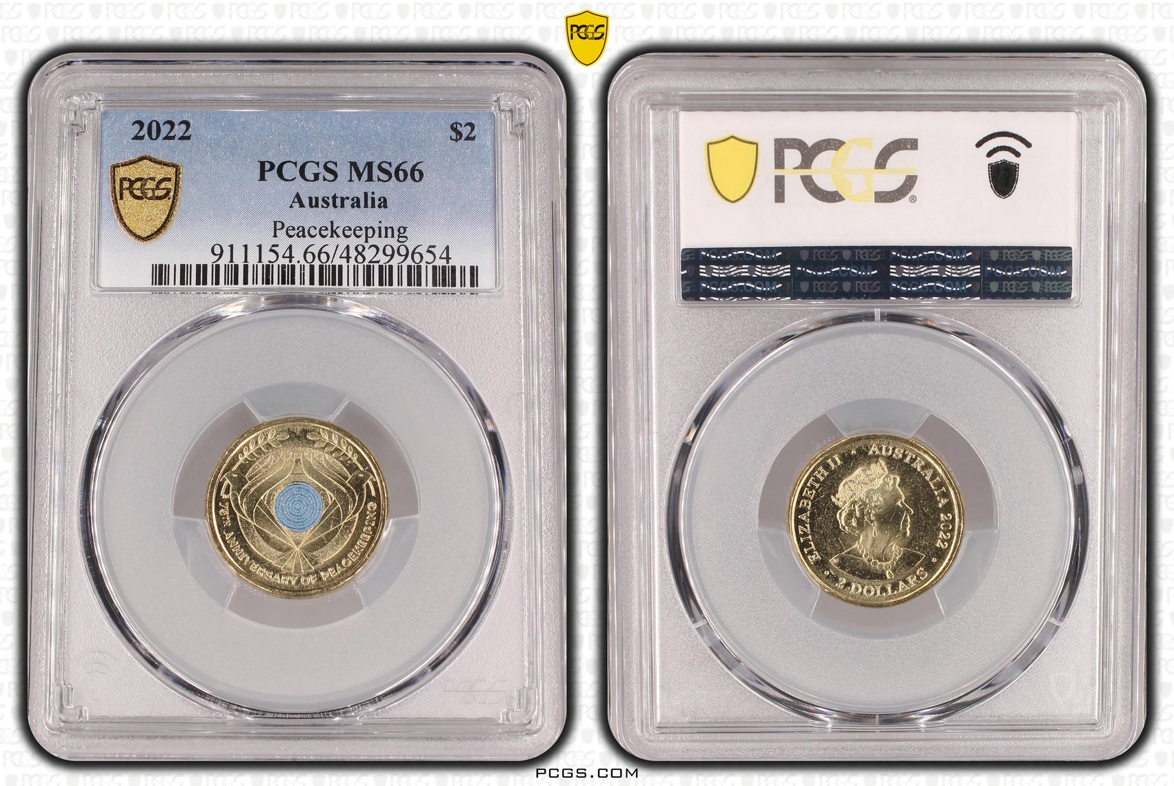 Peacekeeping - Colorized , Two Dollar, 2022, PCGS MS66