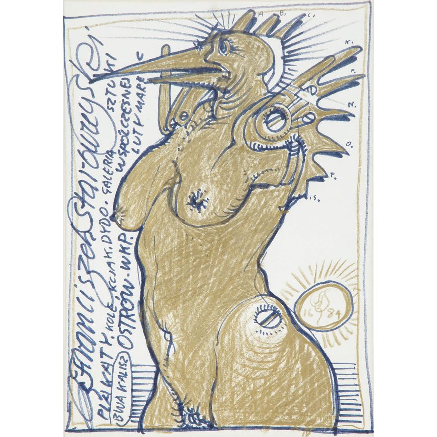 Franciszek Starowieyski | Projekt plakatu wystawy Franciszka Stawieyskiego w BWA Kalisz Ostrów Wielkopolski, 1984