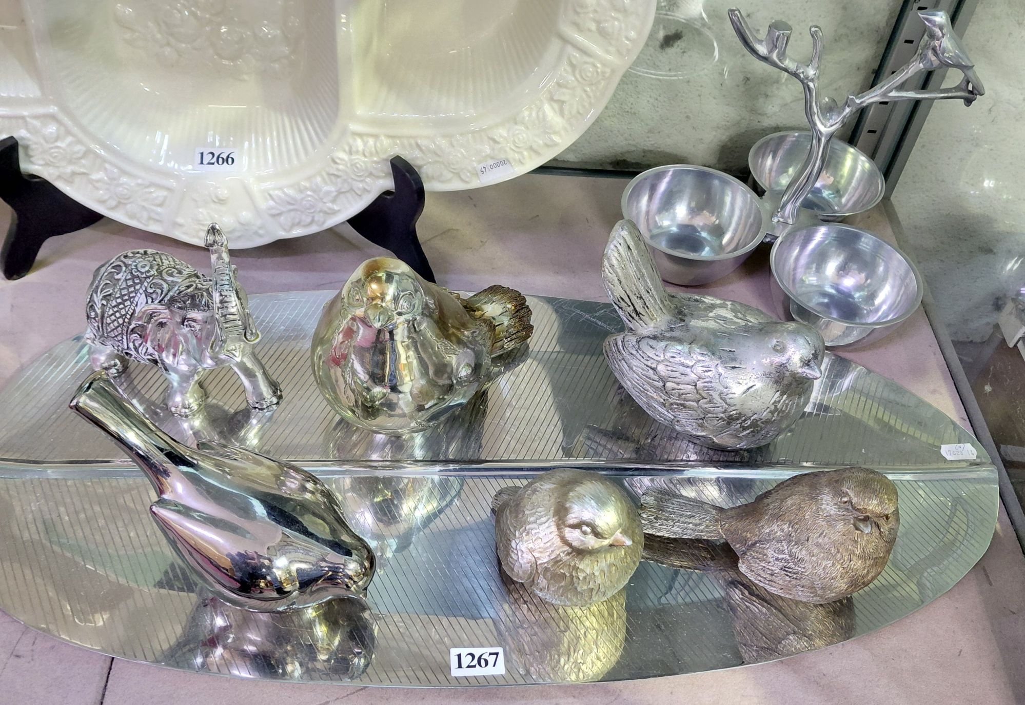 Metallic Platter And Decor