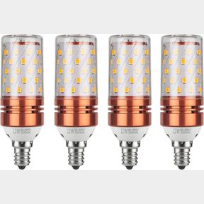 CTKCOM 12W LED BULB CANDELABRA LED LIGHT BULBS(4 PACK)- E14 BASE T10 LED CORN BULBS,100 WATT LIGHT BULBS EQUIVALENT,WARM WHITE 300