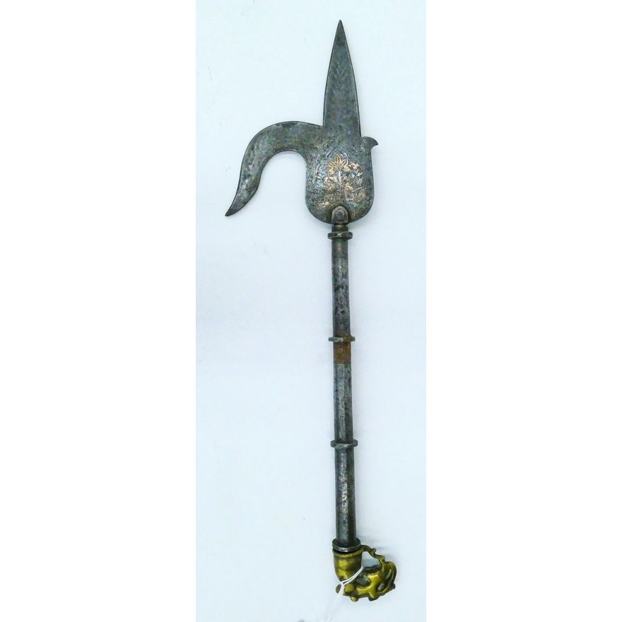 Antique Indian Elephant Goad Ankus Inlaid Bronze 18''