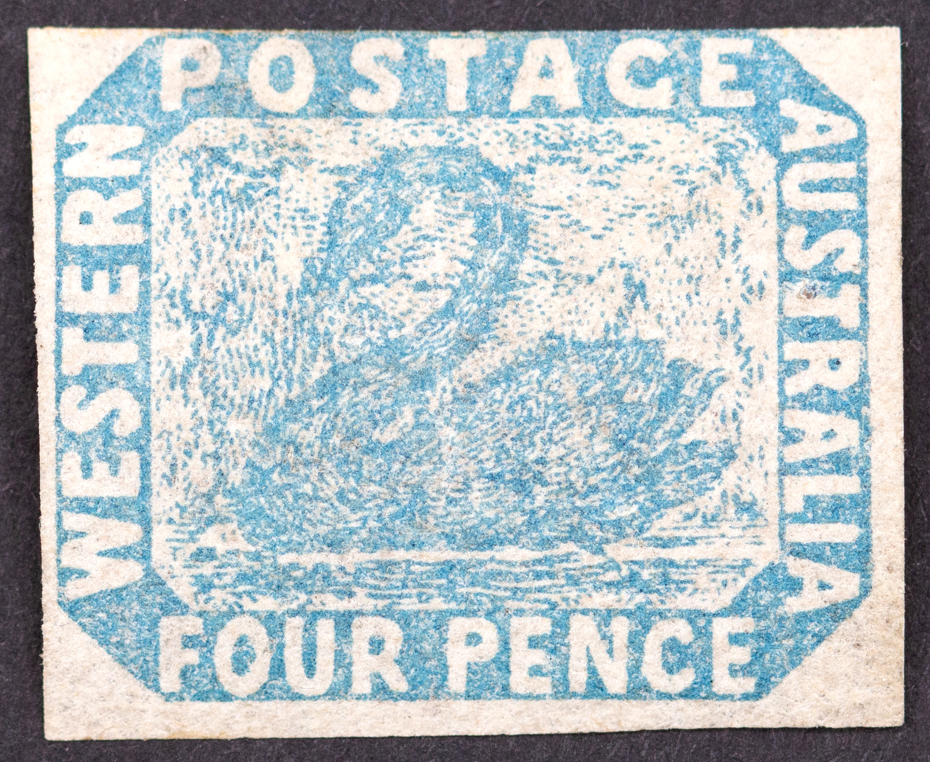 Western Australia, Fourpence, Pale Blue, 1854, MLH
