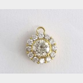 .4900CT DIAMONDS CLARITY I2 COLOUR R IN YELLOW GOLD PENDANT - 51543/15