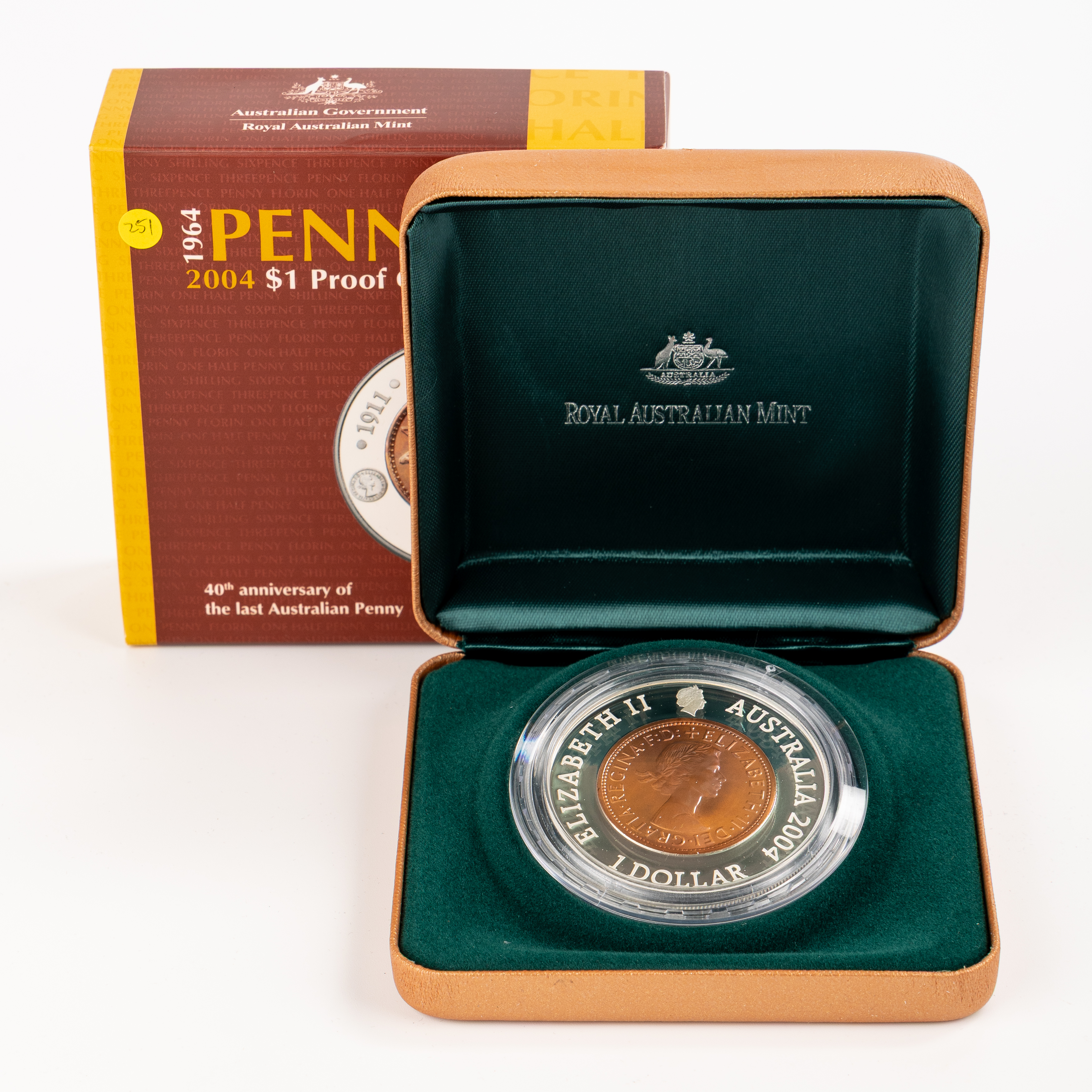 19 · RAM - 40th Anniversary of the last Australian Penny, One Dollar, 2004,  FDC