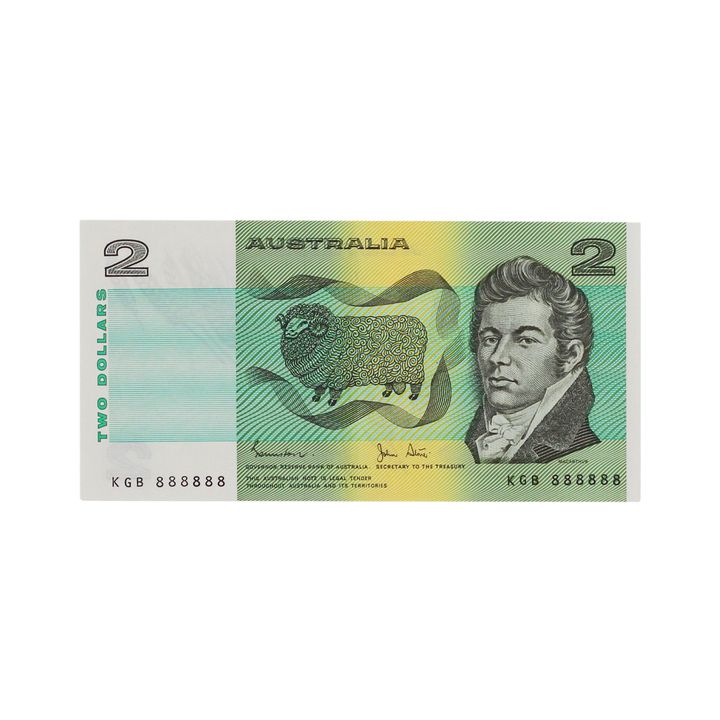 Johnston/Stone, Two Dollars, 1983, aUNC