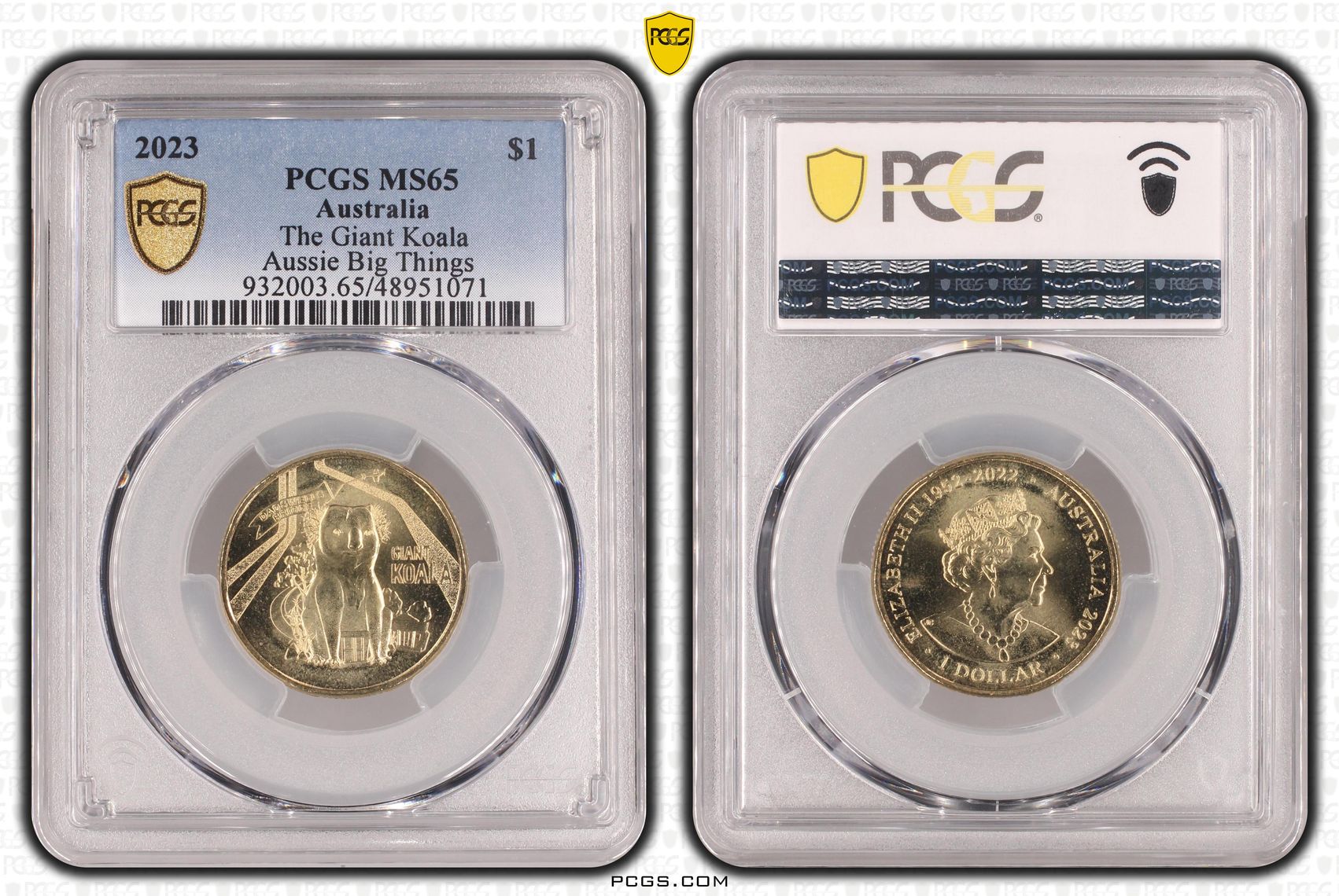 341 · Elizabeth II, The Giant Koala Aussie Big Things , One Dollar, 2023, PCGS MS65