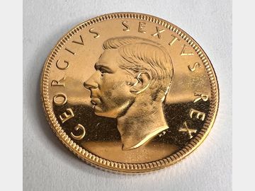 1952 GEORGE VI SOUTH AFRICA GOLD PROOF 1 POUND COIN