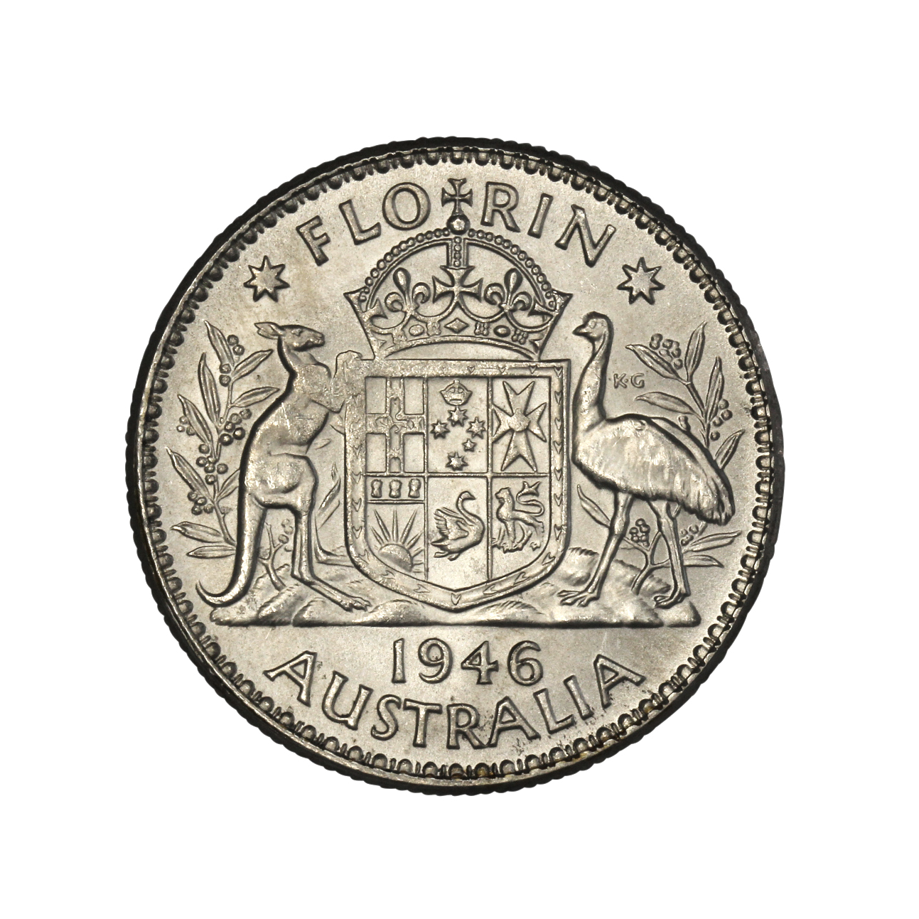 1100. · George VI, Florin, 1946, CHU