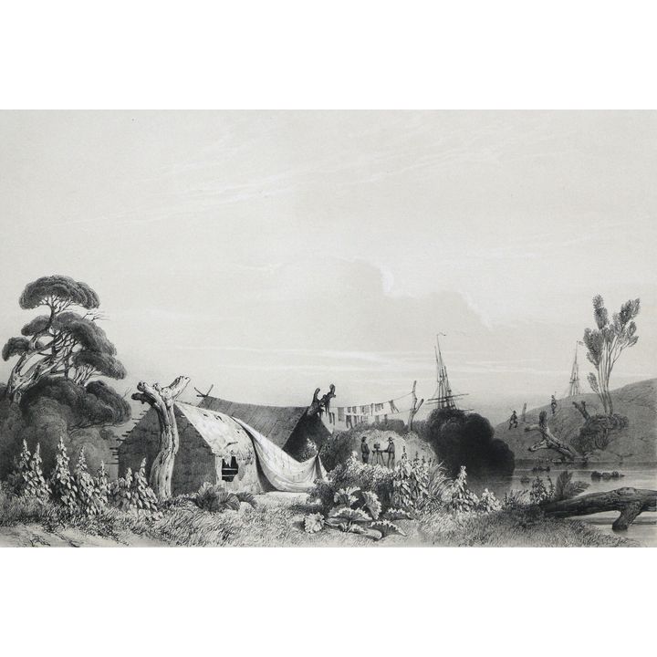 BRETON, LOUIS L. - Vue de l'observatoire (aux Iles Aükland)