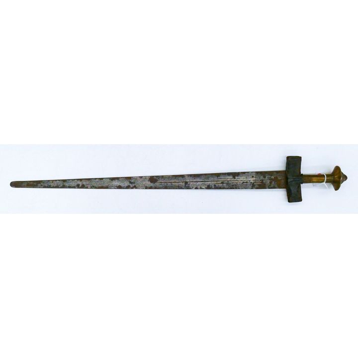 Antique Sudanese Tuareg Sword Brass Handled 37''