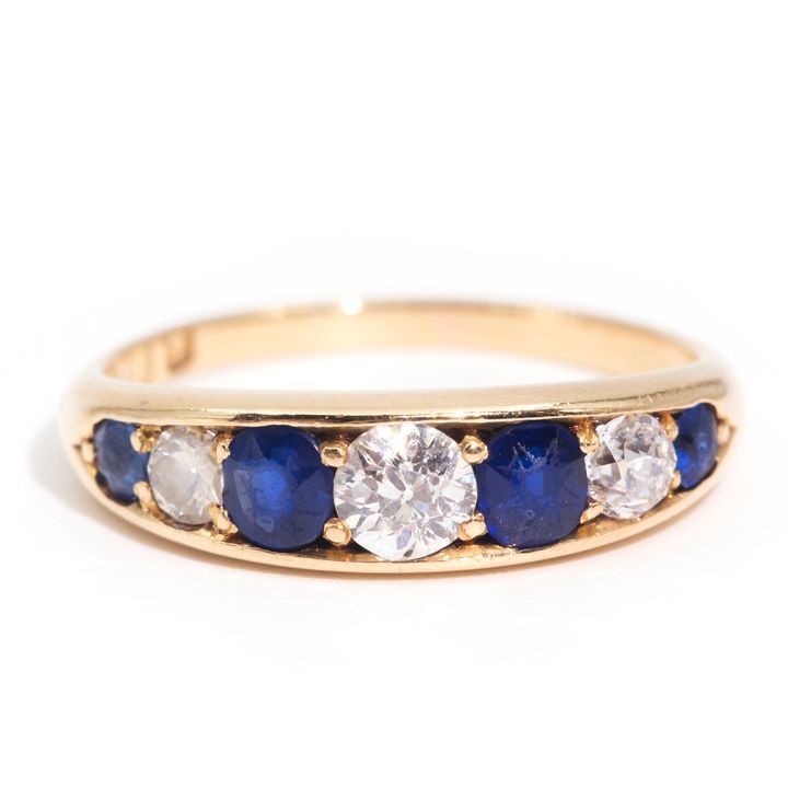 Antique Diamond & Sapphire Ring