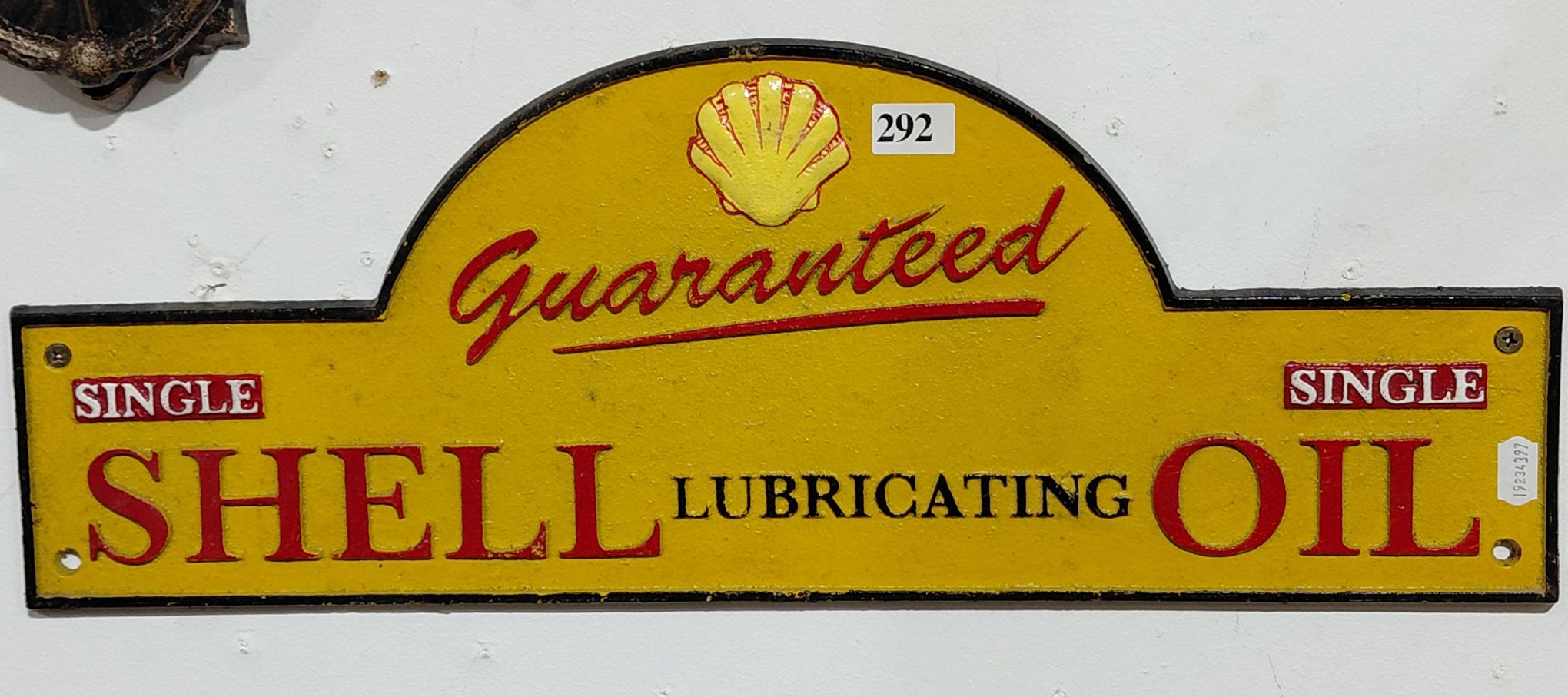 292 · SHELL OIL CAST IRON SIGN