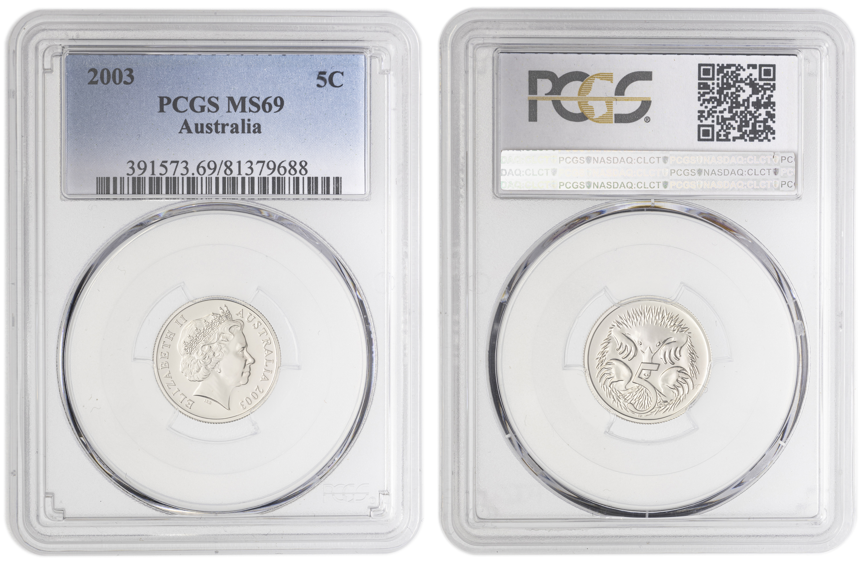, Five Cent, 2003, PCGS MS69
