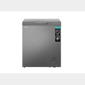 HISENSE 142L LOCKABLE CHEST FREEZER - METALLIC SILVER ( DENT ON TOP RIGHT CORNER )
