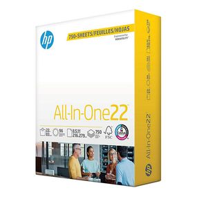 SHEET SIZE: 8.5" X 11" HP ALL-IN-ONE PRINTER PAPER, 8.5 X 11", 96 BRIGHT, 22 LBS., 1 MEGA REAM (750 SHEETS)
