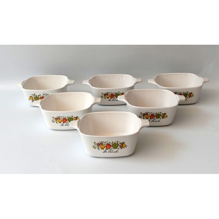 SET OF 6 CORNINGWARE CASSEROLE DISHES