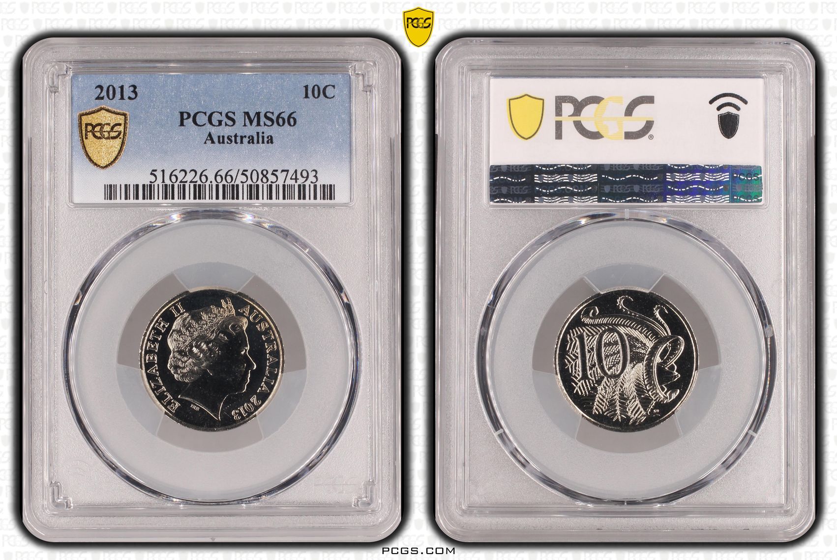 39 · Ten Cent, 2013, PCGS MS66