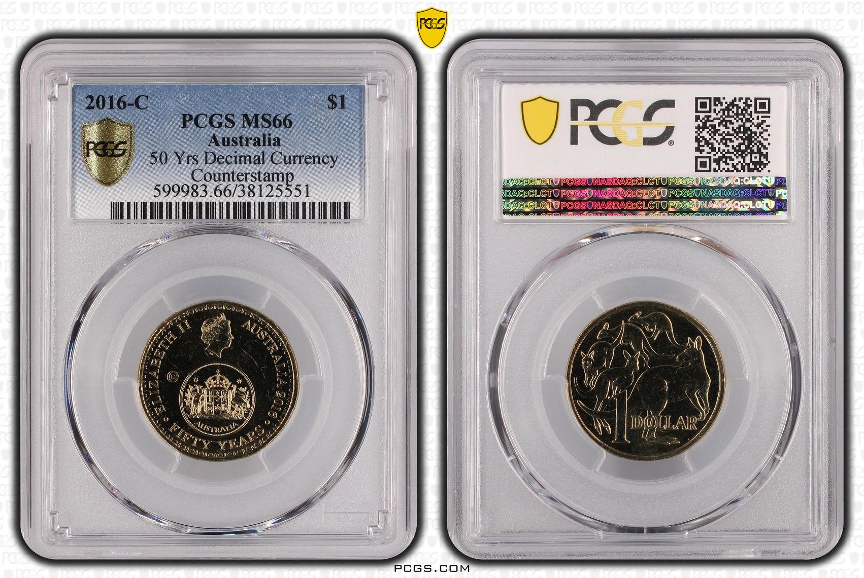 50 Yrs Decimal Currency, One Dollar, 2016-C, PCGS MS66